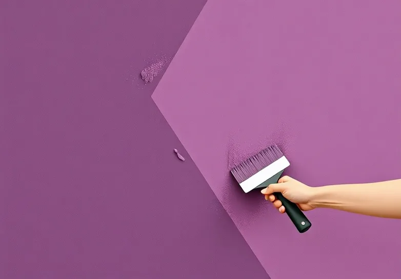 Application d'un enduit décoratif à la lisseuse sur un mur